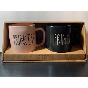 RAE DUNN Princess and Prince Mug Set (2) NWT